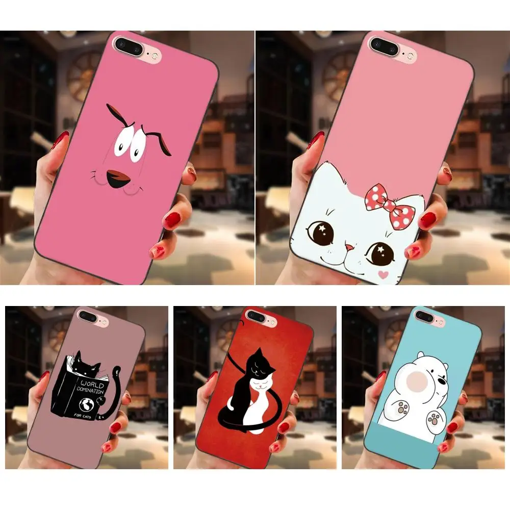 

TPU Art Print For Huawei Honor Enjoy Mate Note 6s 8 9 10 20 Lite Play Pro P smart Ultra Thin Red Cute Bear Flower Fairy Cat Back