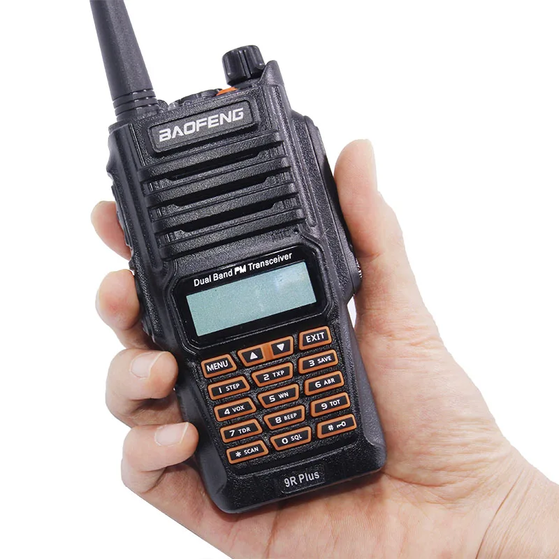 Baofeng UV-9R плюс IP67 влагонепроницаемые Walkie Talkie 8 W 10 км Long Range мощный 8 Вт CB радио/UHF Портативный Ham UV9R Охота