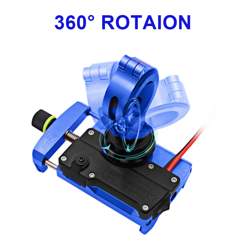 Алюминиевый держатель для телефона мотоцикла с USB зарядным устройством 360 Вращающийся Руль мотоцикла крепление подставки для мобильного телефона 4-7 дюймов