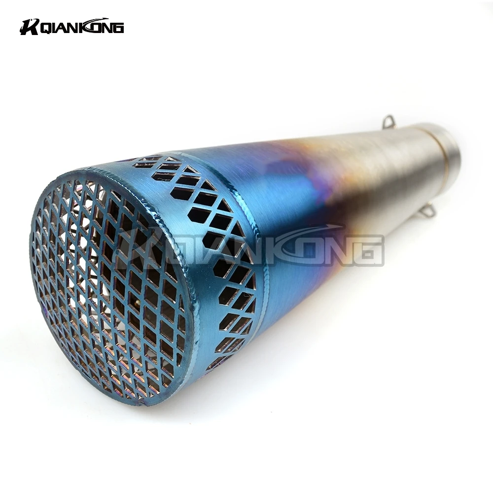Universal Scooter Modified Motor Exhaust Pipe Muffler For Yamaha FJR1300 125 FZ07 09 FZ1 FZ8 FZ6R MT09 MT07 MotoGuzzi Griso 1100