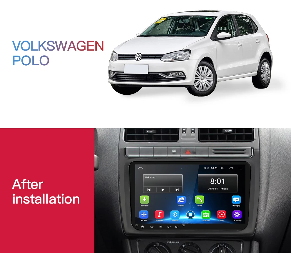 Discount 2Din 2G(RAM)+32G(ROM) Android car radio 6.0 GPS Navigation Car Autoradio Player For Skoda SEAT Passat Volkswagen Wifi Bluetooth 8