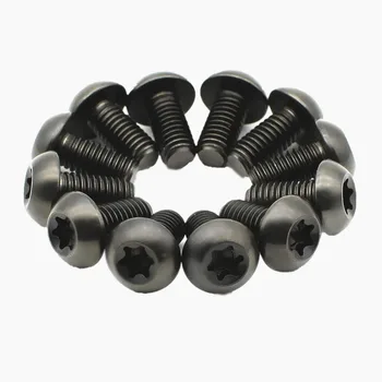 

Titanium Bolt for Brake Disc Water Bottle Cage M5 x10mm Mountain Bike Ti Bolts Truss Head Torx Ti Screw Ti Fastener 12pcs