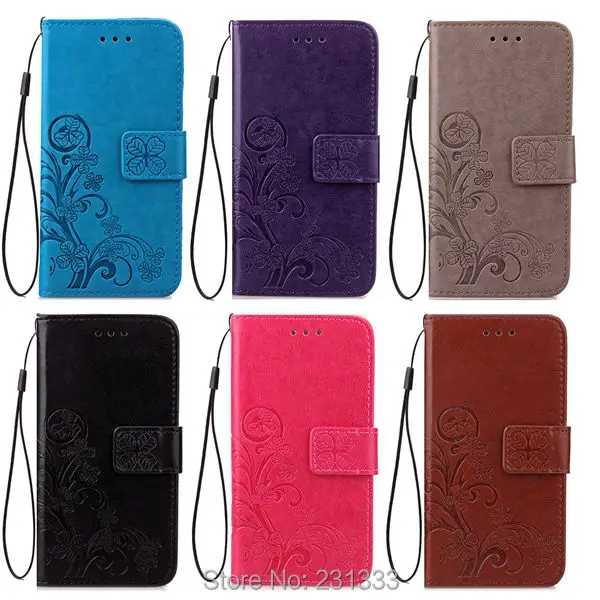 For Samsung Galaxy J1 MINI Prime J210 Huawei P10 LITE Lucky Clover Wallet Leather Pouch Case Strap TPU Stand ID Card Cover 1pcs | Мобильные