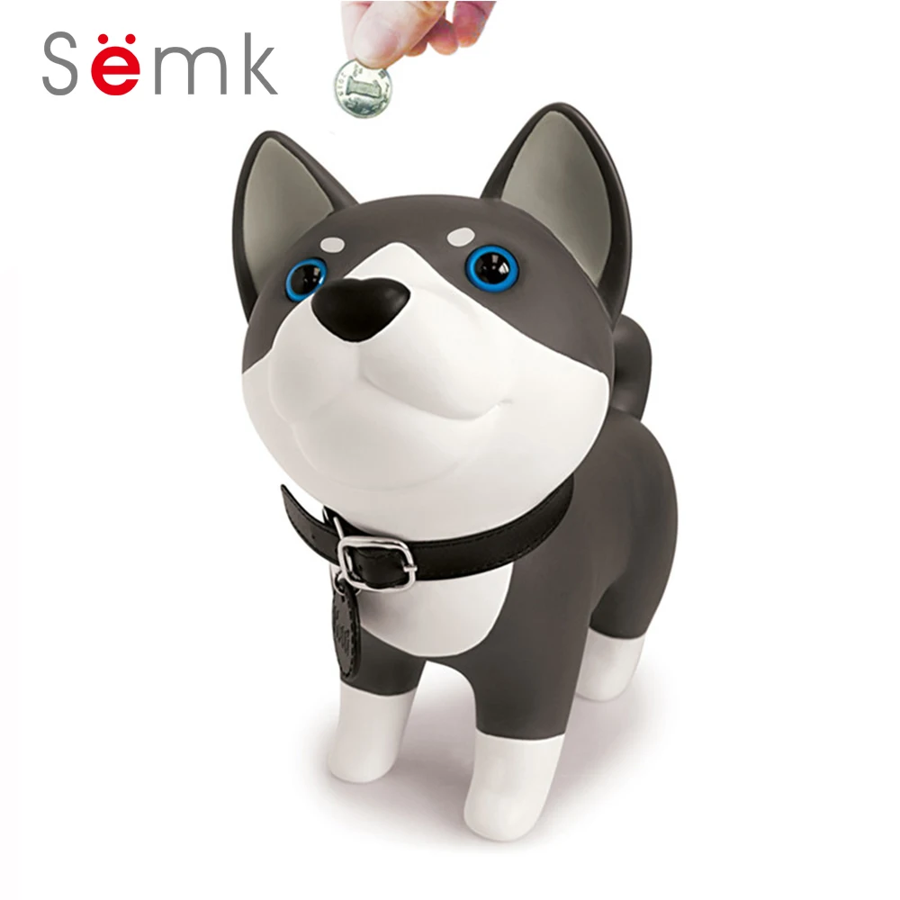 

Semk Cute Doggie PVC Money Box Action Figures Coin Bank High Quality Vinyl Doll Bpa Free Safe Toys For Children Dog Piggy Bank