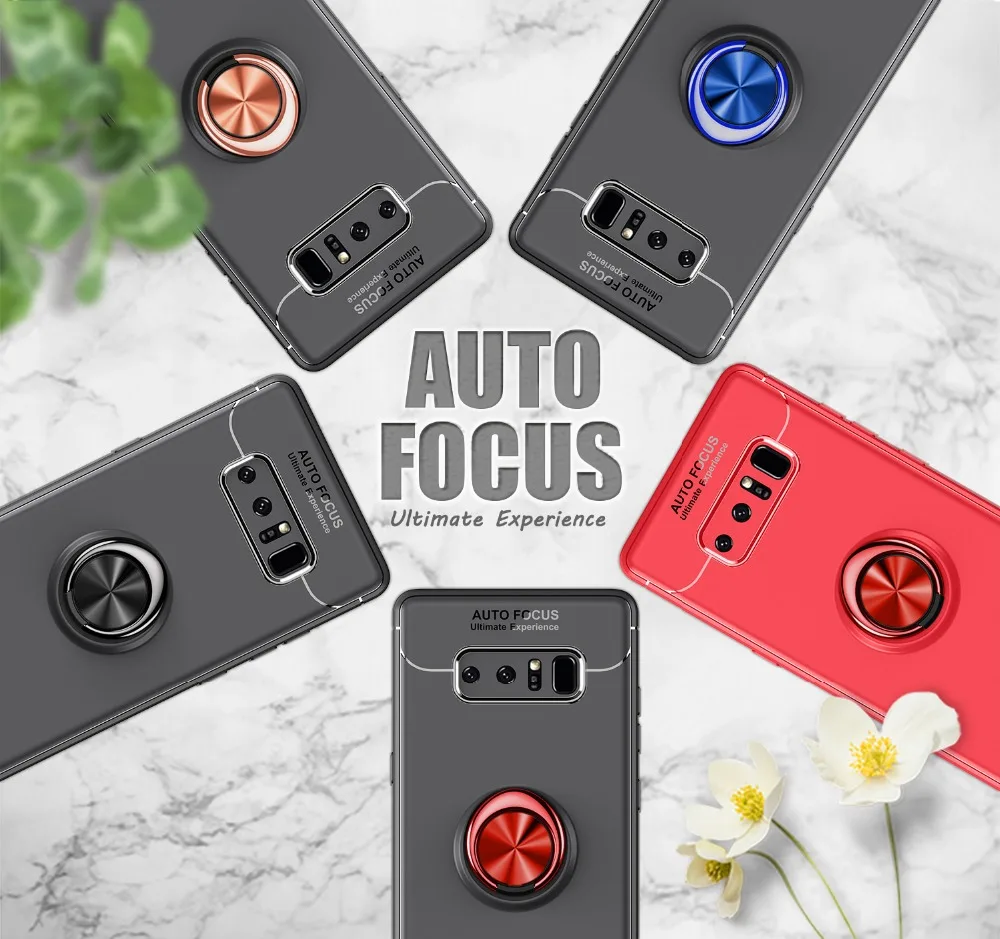 

For Samsung Galaxy Note 8 Case Car Holder Stand Magnetic Bracket For Samsung Note 8 Case Hidden Ring Cover For Note 8 Case Couqe