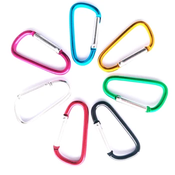 

1pcs Plastic EDC Keychain Clip Carabiner Hiking Buckle Split Mini Spring Clasps Hook Carabiner