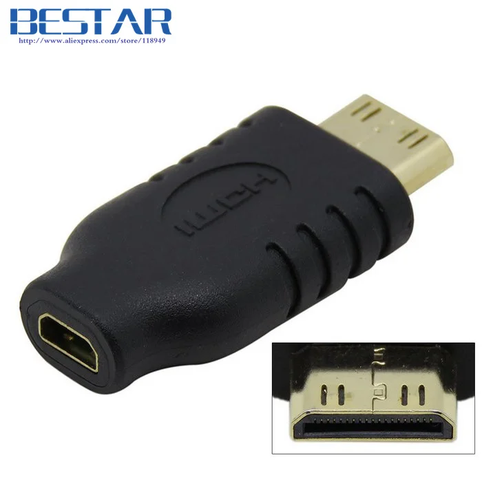 Type C HDMI Mini HDMI 1.4 Male to Type D Micro HDMI Socket Female