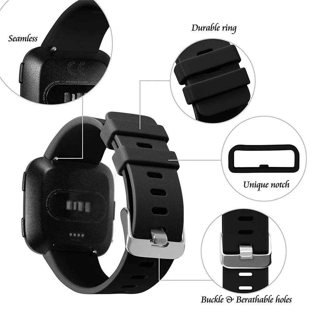 Coolaxy ремешок для Fitbit Versa Lite Смарт часы наручные браслет силиконовый Замена Fit