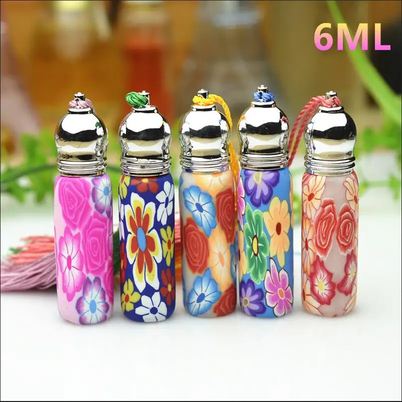 Download Free Shipping 6ml Frosted Star Glass Perfume Roll on Bottles Silver lid Glass Parfum Essential ...