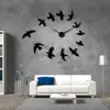 Decorative Mirror Wall Clock Flying Birds Wall Clock Modern Design Luxury Frameless DIY Large Clock Wall Watch Nature Room Decor ► Photo 3/6