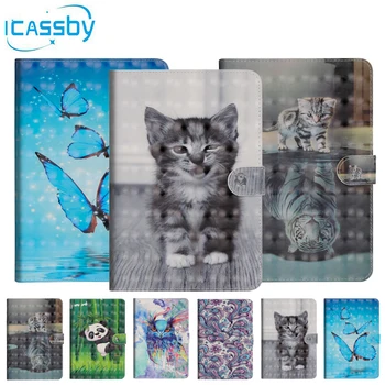 

sFor Coque Huawei Mediapad T5 10 AGS2-W09/L09/L03/W19 10.1" Case Cute Cat Leather Flip Wallet Phone Cases For Huawei T5 10 Cover
