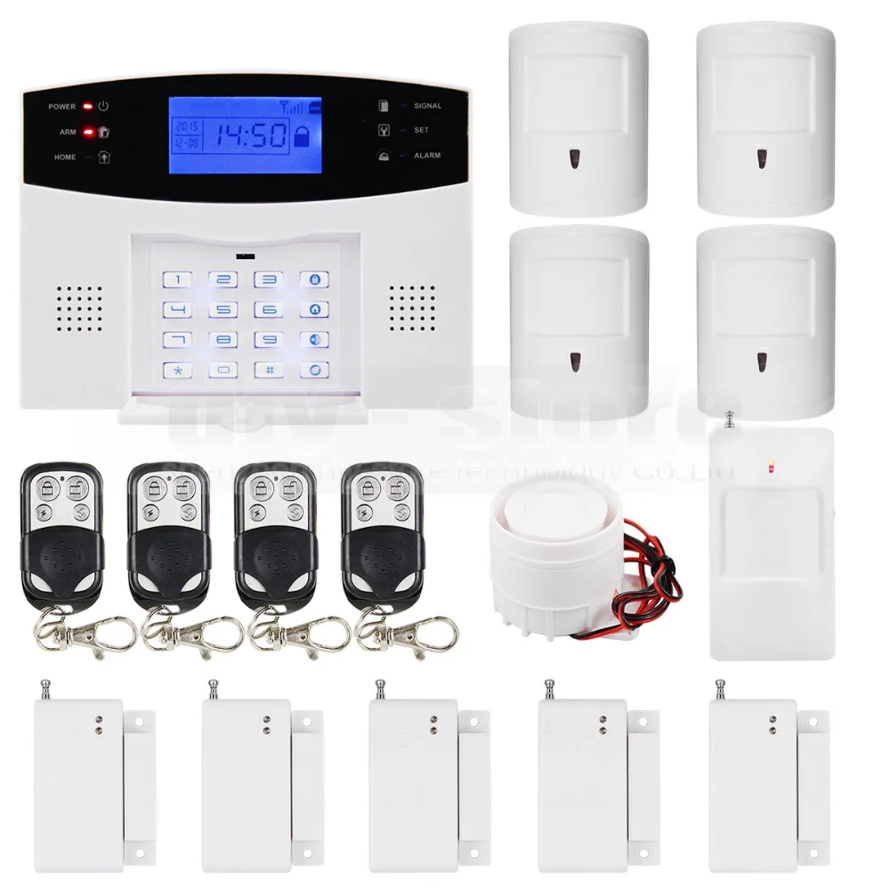 DIYSECUR 99 Беспроводная 7 Проводная защита зоны Gsm Sim система сигнализации комплект