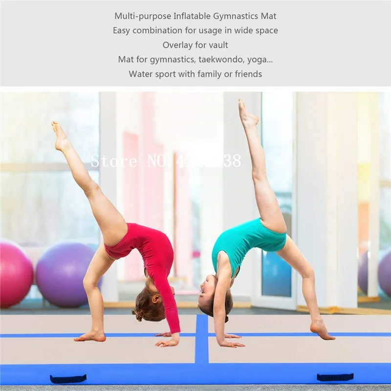 М 3 м надувной гимнастический коврик Professional Air трек мат для акробатических упражнений с насосом для практики гимнастика, черлидинг