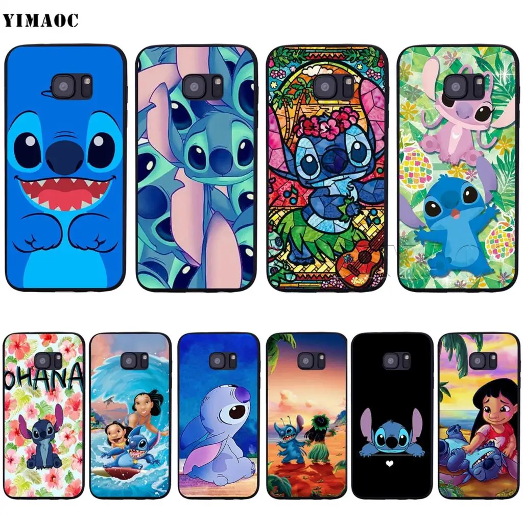 

YIMAOC Cute Lilo Stitch Soft Silicone Case for Samsung Galaxy S6 S7 S10e Edge S8 S9 Plus A3 A5 A6 A7 A8 A9 J6 Note 8 9 2018