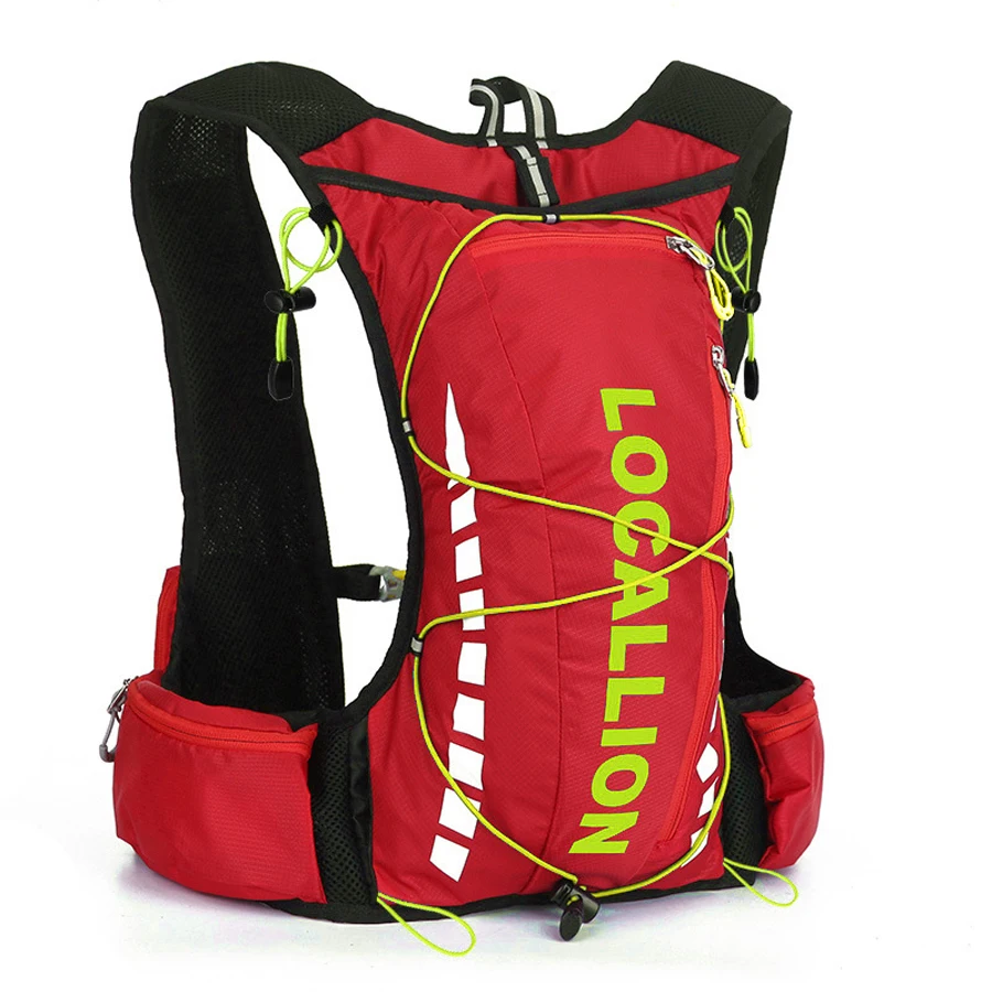 Запуск сумка 10L Для мужчин Для женщин легкие туристические кроссовки рюкзак марафон Фитнес жилет-рюкзак против обезвоживания + 2,0 л воды