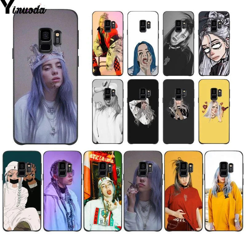 

Yinuoda Billie Eilish 13 Girl TPU Soft Silicone Black Phone Case for Samsung S9 S9 plus S5 S6 S6edge S6plus S7 S7edge S8 S8plus