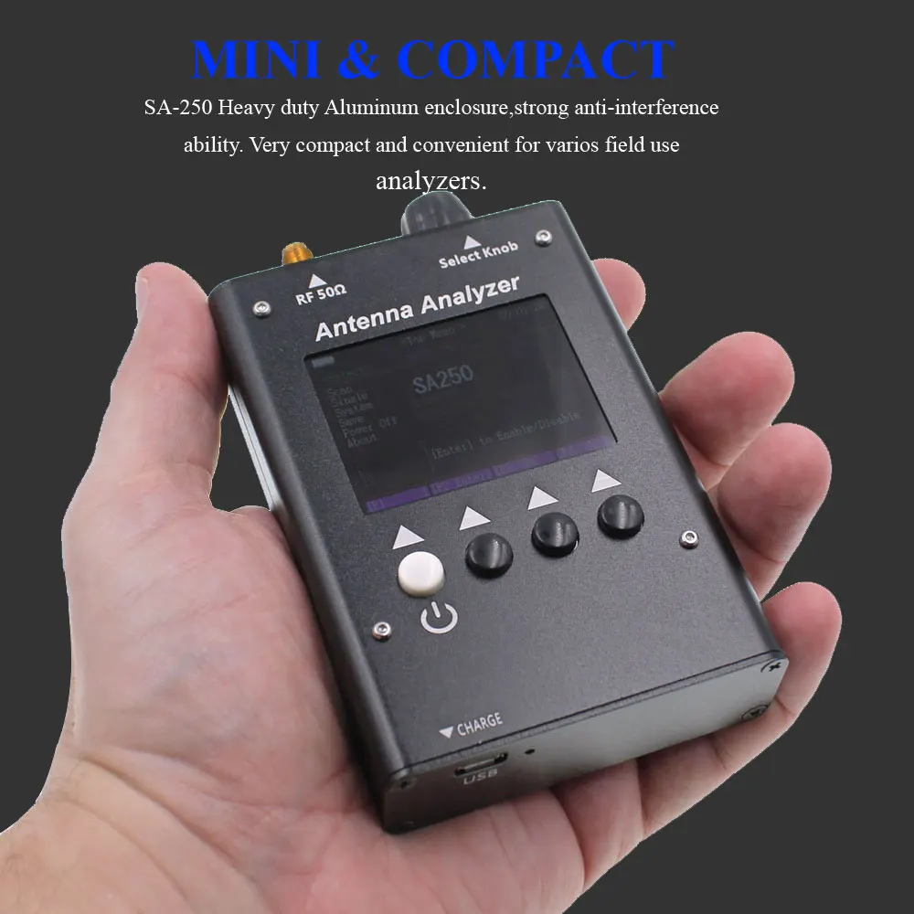 SA-250 antenna analyzer vector impedance Colour