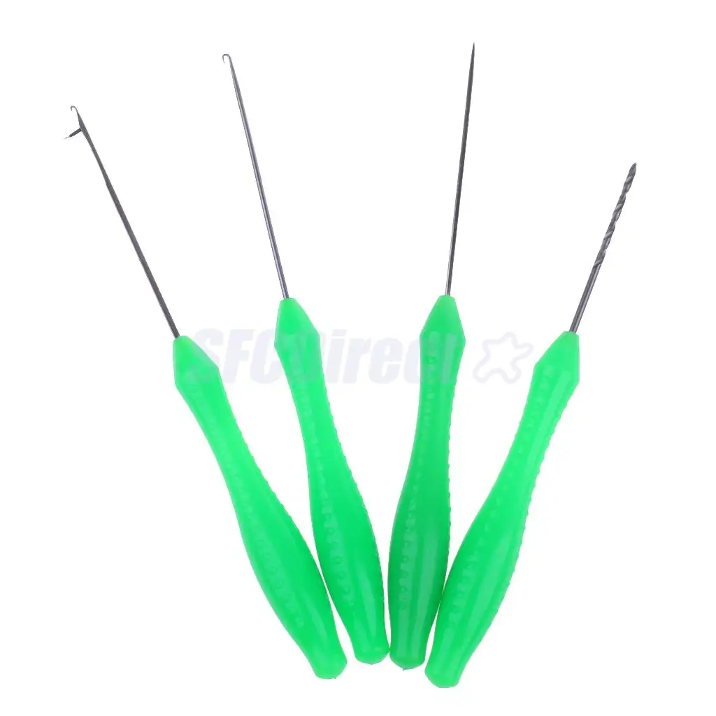 4 in 1 Combo Set Carp Fishing Rigging Baiting Needle Kit Tool Fish Drill Tackle Rigging Tool Kit with Hook / Stringer / Drill