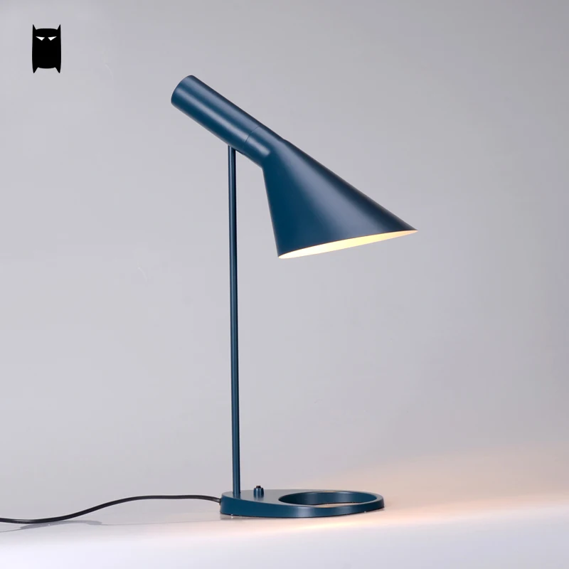 

Black White Red Green Lampshade AJ Table Lamp Fixture Modern Nordic Desk Light Abajour Luminaria Design Bed Study Room Office