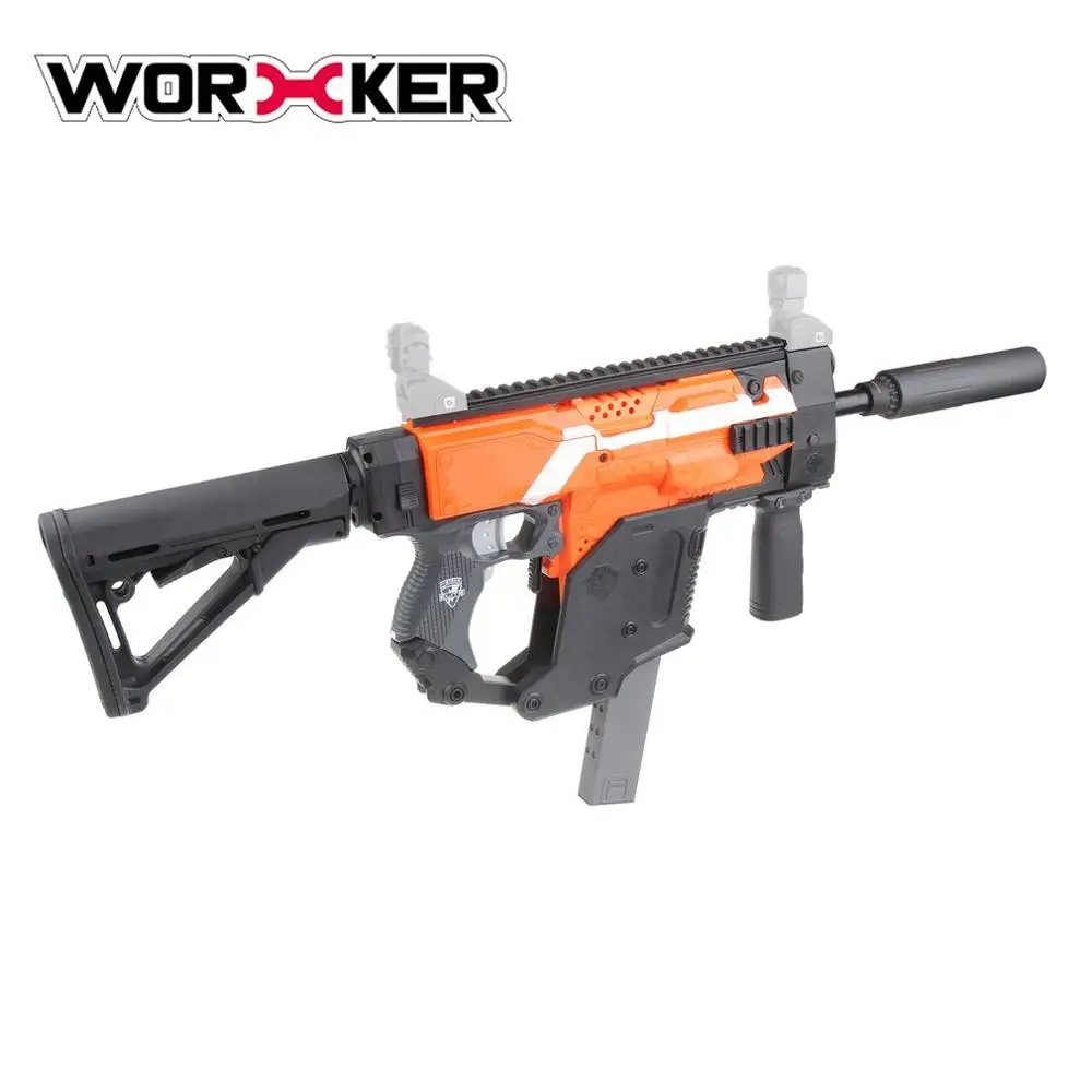WORKER Dagger Cover обновленная версия модифицированный комплект Kriss Vector имитация набора специально для Nerf пистолет игрушки Stryfe Модифицированная игрушка для мальчиков - Цвет: Черный