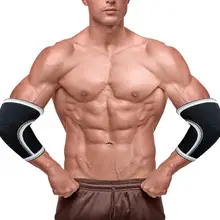 Локоть рукава 7 мм-высокая производительность Локоть рукав поддержка для тяжелой атлетики, силовой тренировки и Powerlifting-лучшие компрессионные ремни