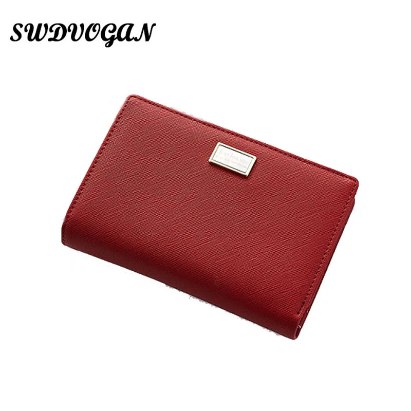 

SW Women Wallets Brand Pu Leather Fashion Thin Wallet Female Small Coin Purse Short Wallet Women Card Holder Carteira G033