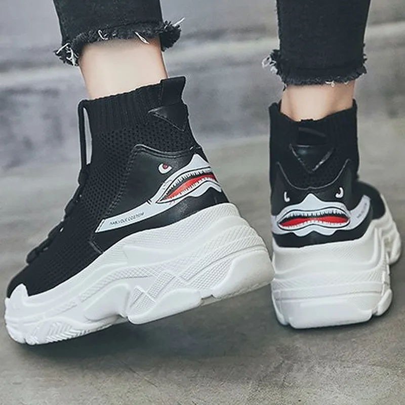 

Fashion sneakers women spring shoes 2019 crazy cartoon animation size 8.5 girls sneakers platform shoes woman