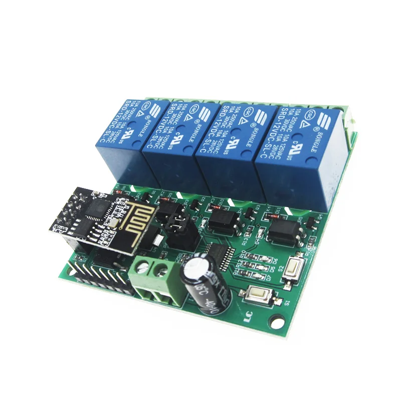 ESP8266 12V 4 WiFi реле канала модуль умный дом с помощью приложения на телефоне