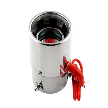 

Red Light Flaming Stainless Steel Muffler Tip Spitfire Car LED Exhaust Pipe