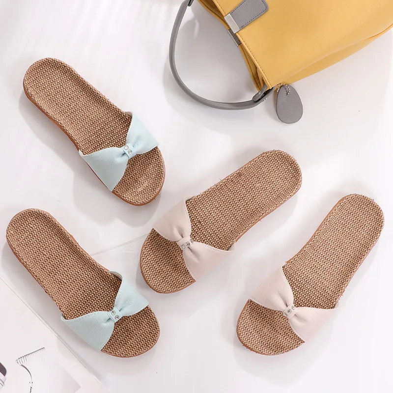 

4125G TWY hot Sandals household linen thick soft bottom bottom wear shoes