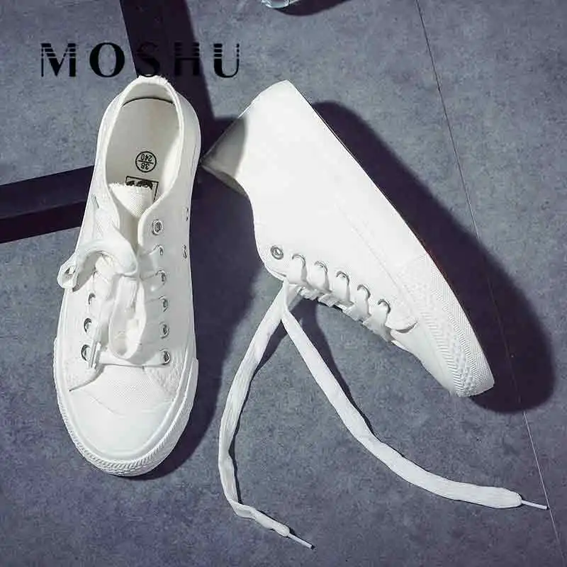 

Canvas Shoes Trainers Women Sneakers White Sneakers Summer Vulcanize Casual Shoes Lace-up Basket Femme Zapatillas Mujer