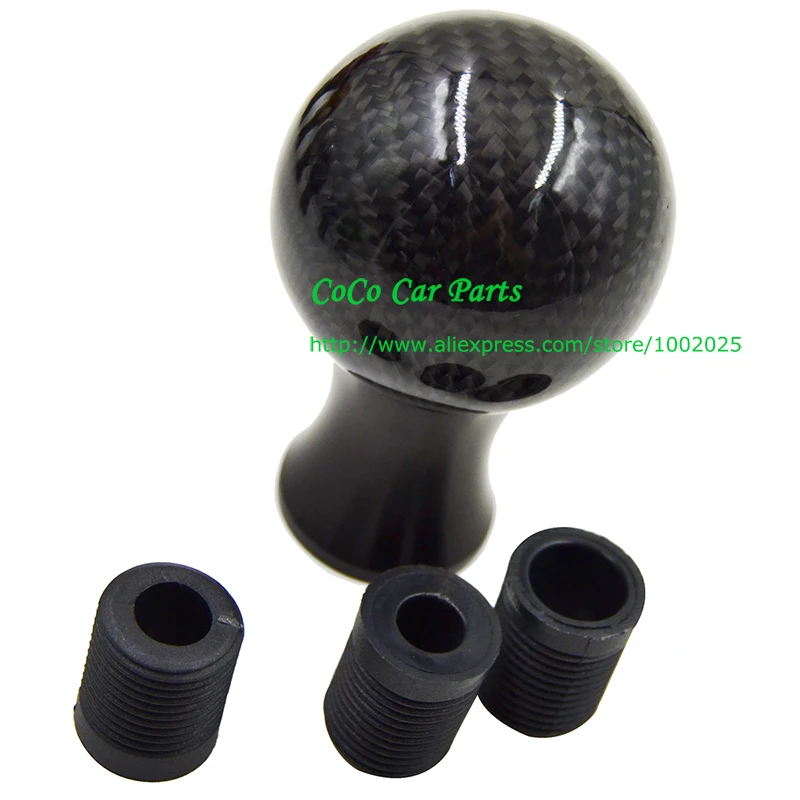Black Color Real Carbon Fiber Gear Shift Knob Universal Racing Car Gear