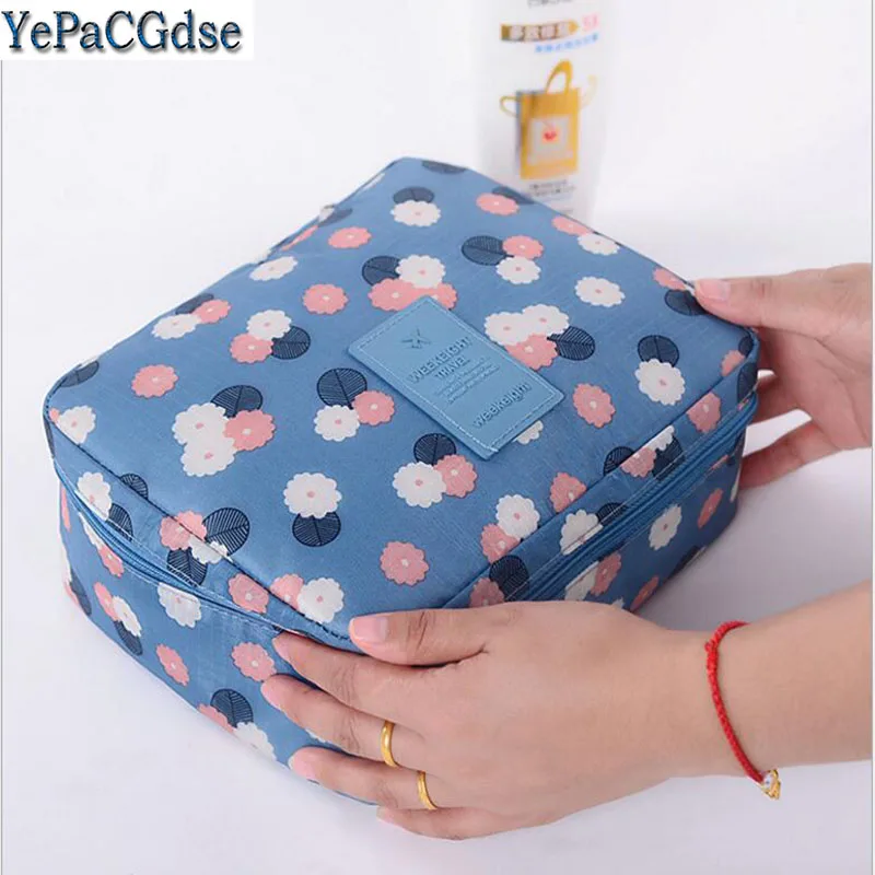 المحمولة السفر حقيبة التخزين للماء أكسفورد القماش الملابس الداخلية التشطيب المنظم حقائب منظم أدوات التجميل حقائب مكياج