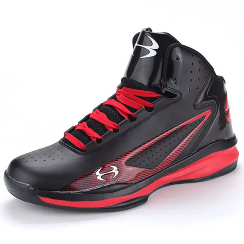 2016 Men font b Sneakers b font Black and Red Basketball Boots Indoor Basketball Shoes