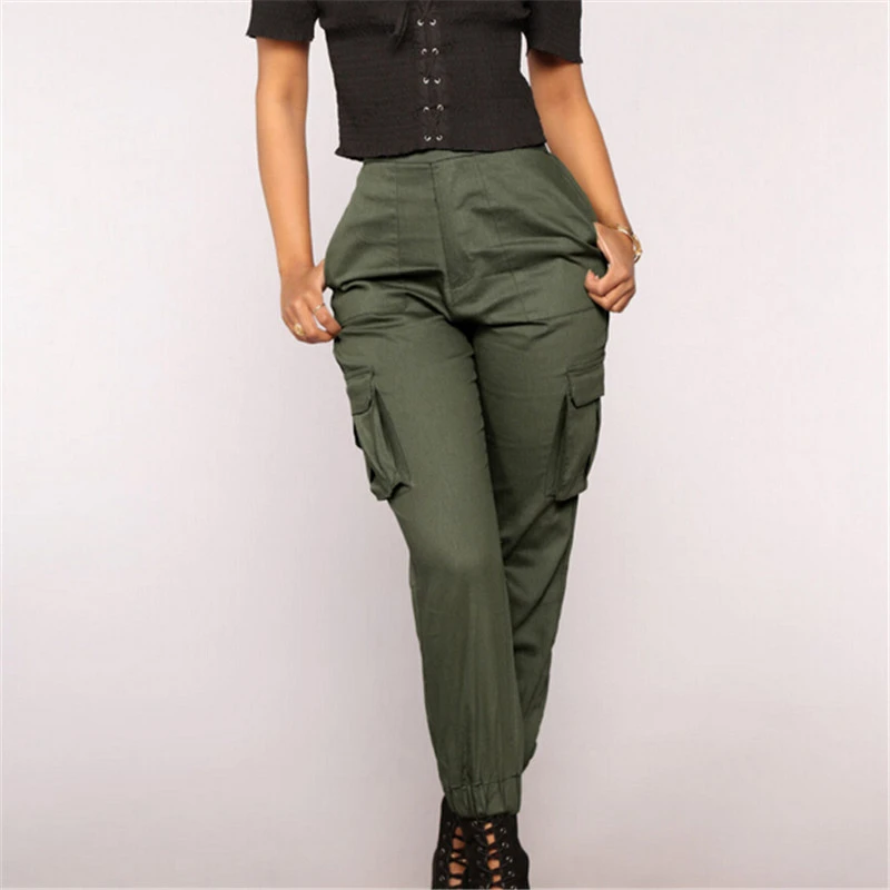 ladies stretch cargo trousers