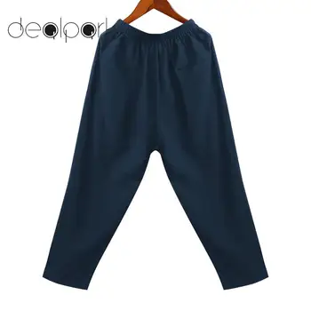 

Casual Cotton Harem Pants Women Baggy Pants 5XL Plus Size Elastic Waist Solid Loose Plus Size Trousers female Long Pants Joggers