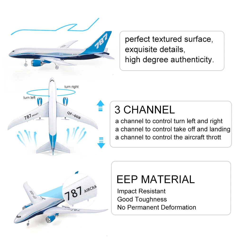 QF008 RC самолет 2,4 г 3CH EPP 550mm размах крыльев 6-Axis Gyro бар Летающая модель игрушечные самолеты подарки для детей DIY RC Самолет RTF