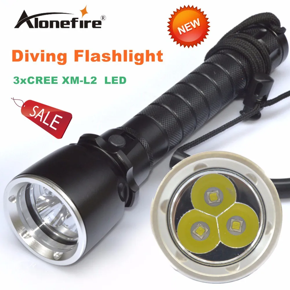 Alonefire dv20 CREE XML L2 LED 3000 люмен 50-60 м Подводный Diver 18650 Фонарь свет лампы водонепроницаемый