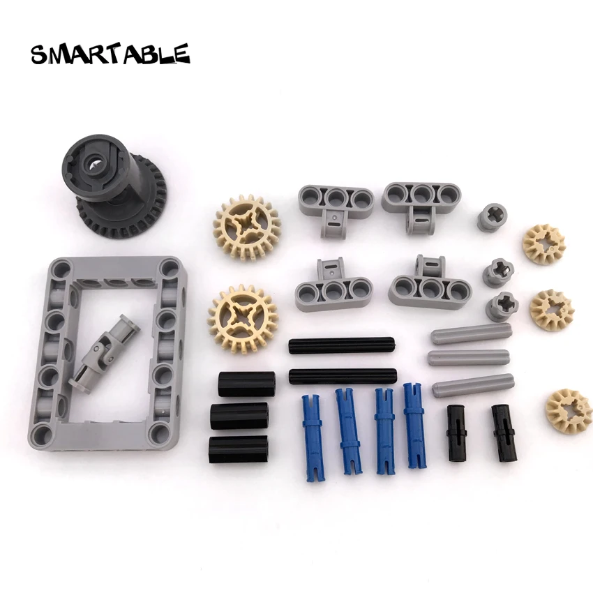 Smartable MOC Technic набор дифференциалов с рамкой строительные блоки детали шасси для