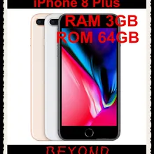 Apple iPhone 8 Plus заводской разблокированный мобильный телефон iPhone8 Plus LTE 5,5 дюймов Hexa Core A11 двойной 12 МП ram 3 ГБ rom 64 ГБ
