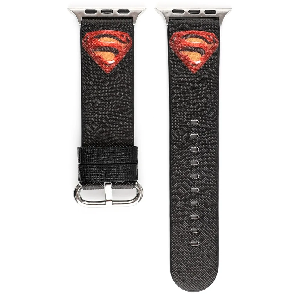 Ремешок для часов Marvel Heroes из мягкой искусственной кожи apple watch series 4 3 2 1 кожаный