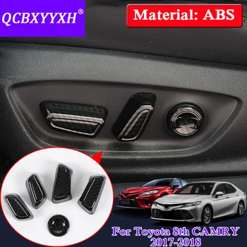 

QCBXYYXH For Toyota 8th Camry 2018 Car Styling 5pcs/set Car Seat Adjustment Decoration Cover Sequins Internal Decoration Sequins