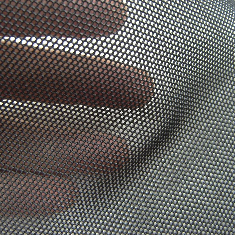 1 ярд французский полиэстер маленькая шестиугольная ажурная ткань черного цвета высокого качества однотонная вязаная ткань ажурная сотовая сетка ткань tissu