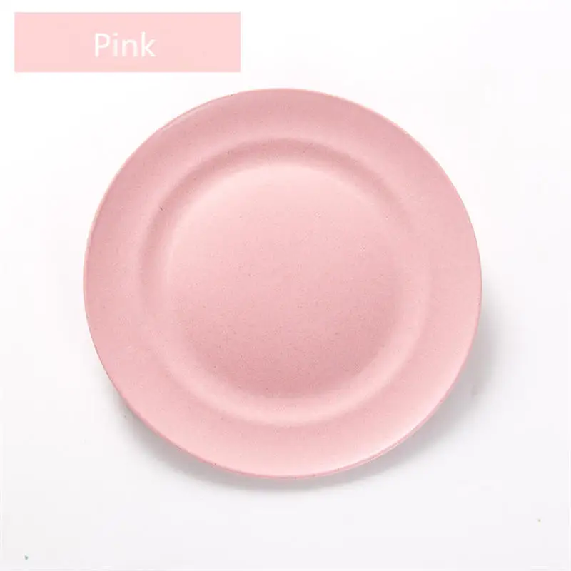 

Wheat Straw Dishes & Plates Eco-Friendly Snack Noodle Dried Fruit Tableware School Home Kitchen About 22cm Dia. 1PC