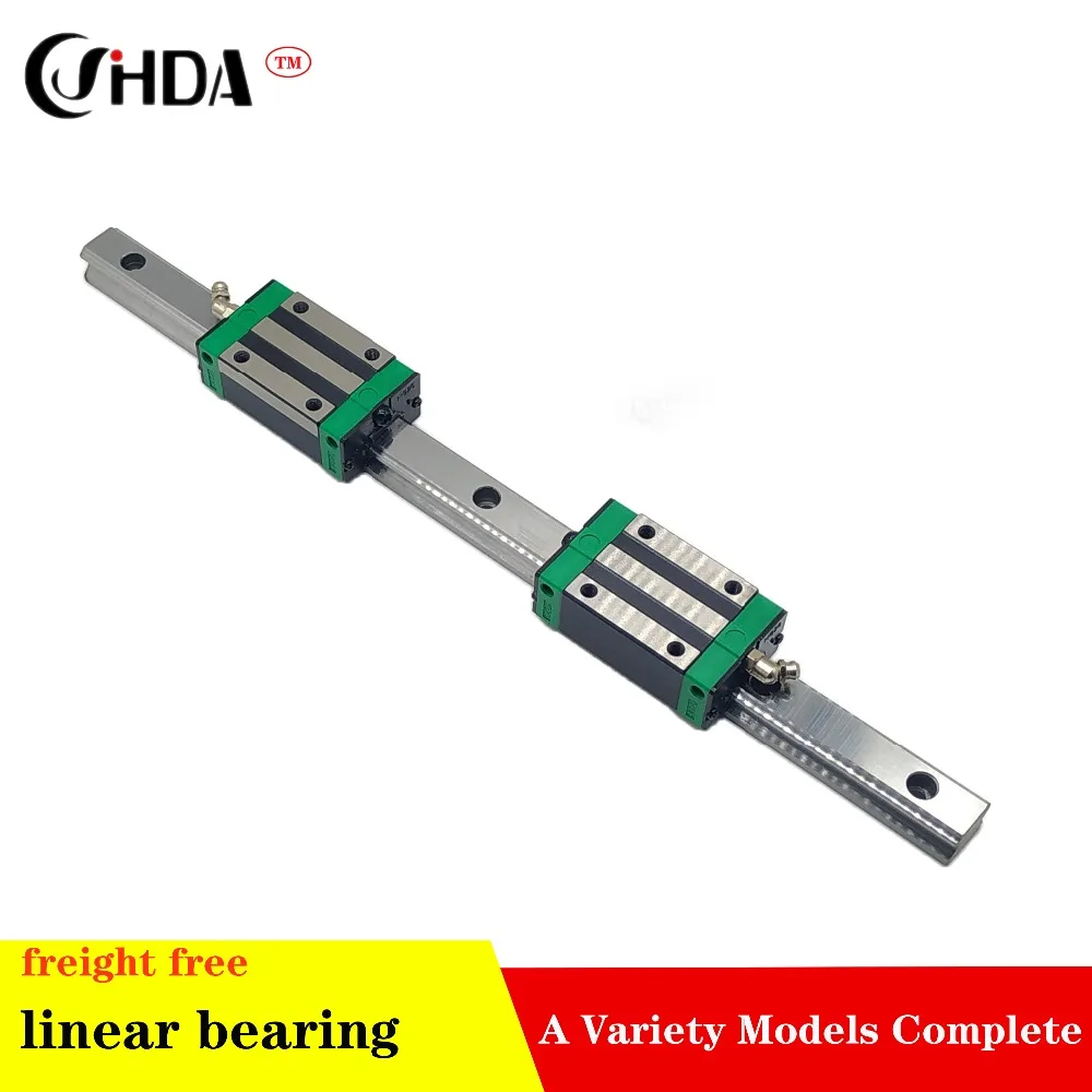 

freight free 1Pcs 20 mm wide linear rail + 2Pcs HGH or HGW You can choose any length you want HGH20 standard CNC parts