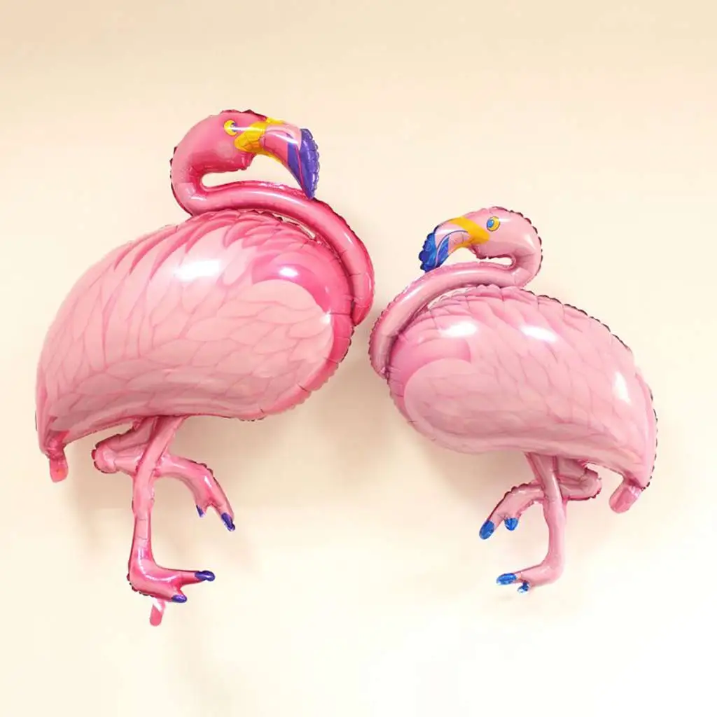 Novelty Large Aluminum Foil Flamingo Balloon Tropical Hawaiian Luau Summer Beach Wedding Birthay Party