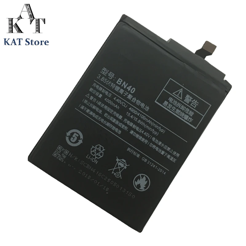Mobile Phone Battery For Xiaomi Redmi 4 Pro Prime 3GB RAM 4000mAh