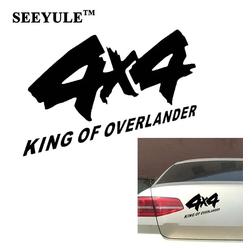 

1pc SEEYULE SUV Car Sticker 4x4 KING OF OVERLANDER For 4WD Car Off Road Cross-Country SUV Styling Reflective Vinyl Sticker Decal