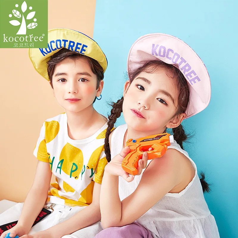 الصيف بنات أحد القبعات الكورية الأطفال شاطئ قبعات أطفال kocotree قبعات القبعات واسعة حافة anti flodable الأولاد في الشمس القبعات