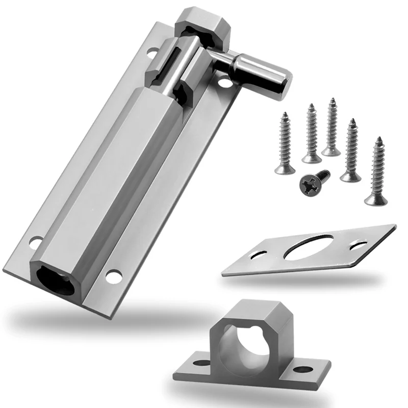 1 Set Aluminum Alloy Door Latch Safety Bolt Lock Thickening